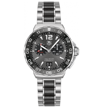 TAG Heuer Formula 1 Stainless Steel & Ceramic Mens Quartz Grande Date Alarm Quartz Watch WAU111C.BA0869