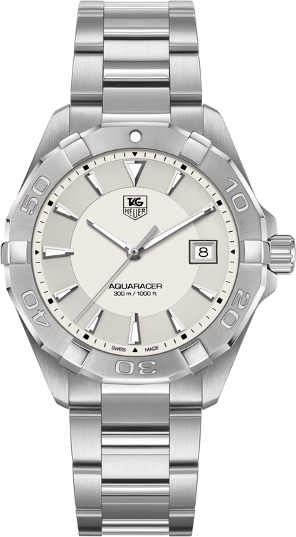 TAG Heuer Aquaracer Silver Dial Stainless Steel Mens Quartz Watch WAY1111.BA0928