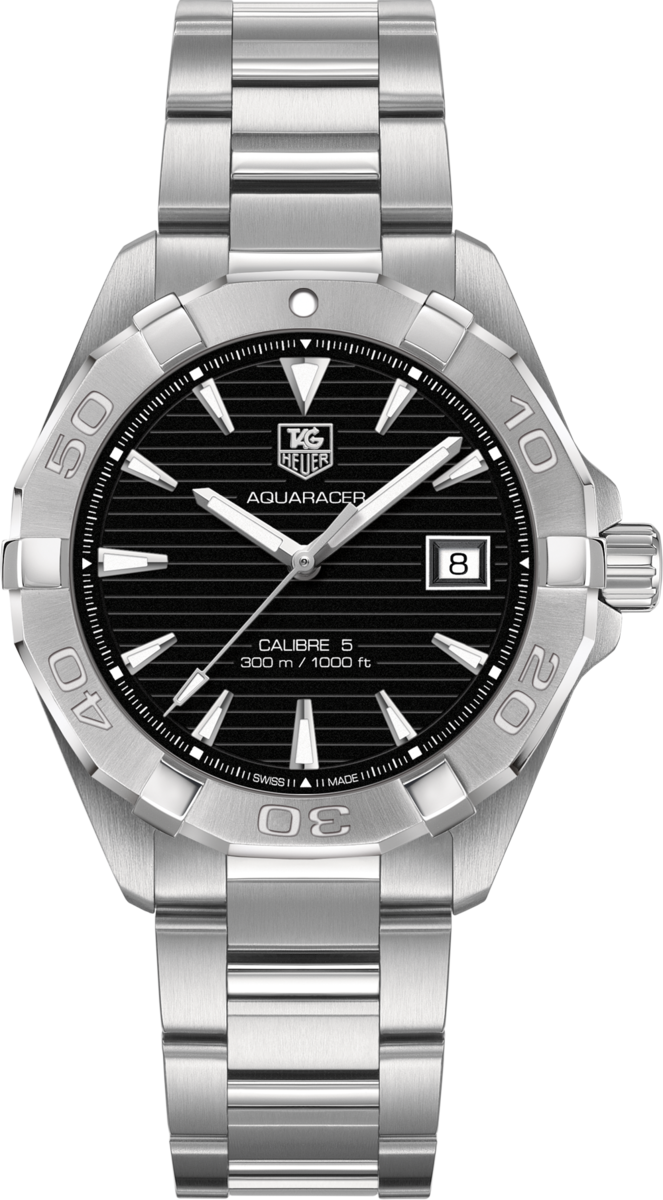 TAG Heuer Aquaracer Black Dial Calibre 5 Automatic Stainless Steel Mens Watch WAY2110.BA0910