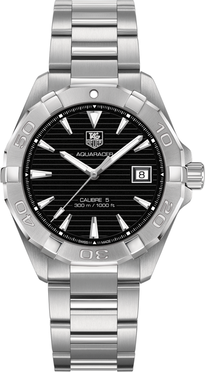 TAG Heuer Aquaracer Black Dial Calibre 5 Automatic Stainless Steel Mens Watch WAY2110.BA0910