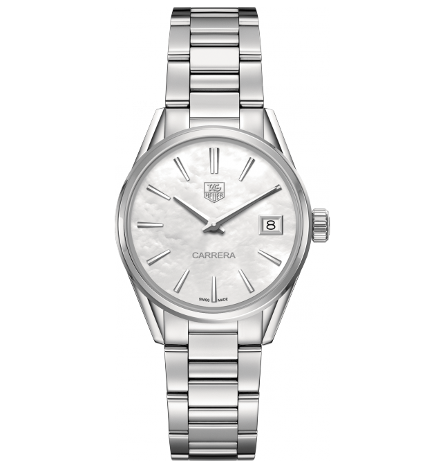 TAG Heuer Carrera Lady Mother of Pearl Dial Stainless Steel Womens Quartz Watch WAR1311.BA0773