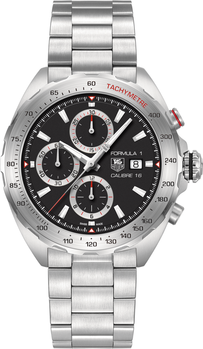 TAG Heuer Formula 1 Black Dial Calibre 16 Automatic Chronograph Stainless Steel Mens Watch CAZ2010.BA0876