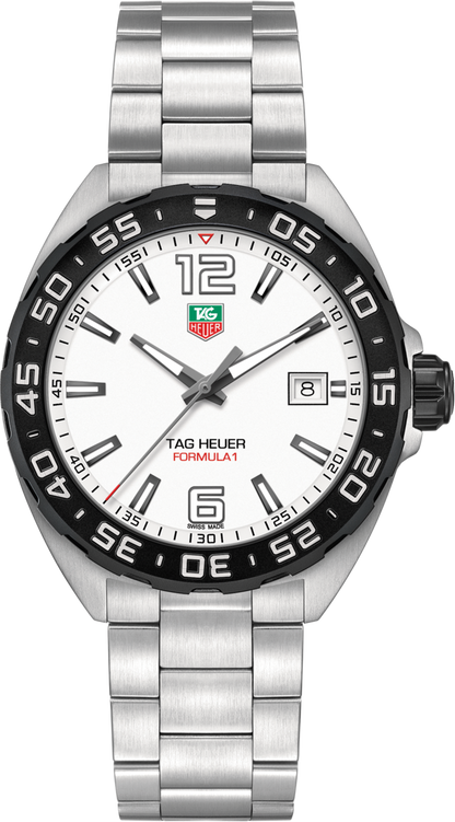 TAG Heuer Formula 1 White Dial Stainless Steel Mens Quartz Watch WAZ1111.BA0875