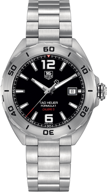 TAG Heuer Formula 1 Black Dial Calibre 5 Automatic Stainless Steel Mens Watch WAZ2113.BA0875