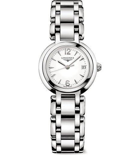 Longines PrimaLuna White Dial Stainless Steel Womens Quartz Watch L81104166