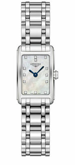 Longines DolceVita Mother of Pearl Dial Diamond Set Stainless Steel Womens Quartz Watch L52584876
