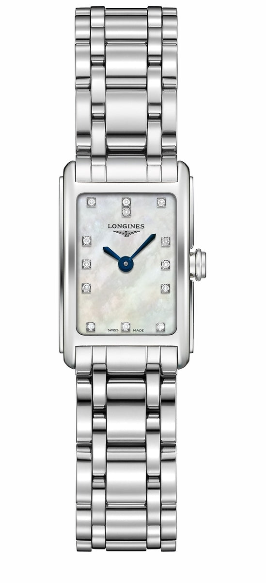 Longines DolceVita Mother of Pearl Dial Diamond Set Stainless Steel Womens Quartz Watch L52584876