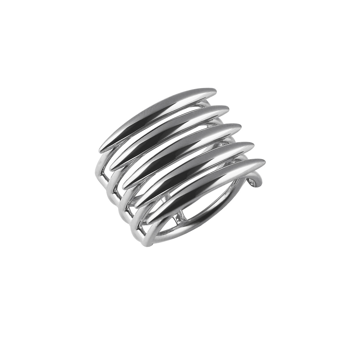 Shaun Leane Sterling Silver 5 Row Quill Ring (Size P) SLS558