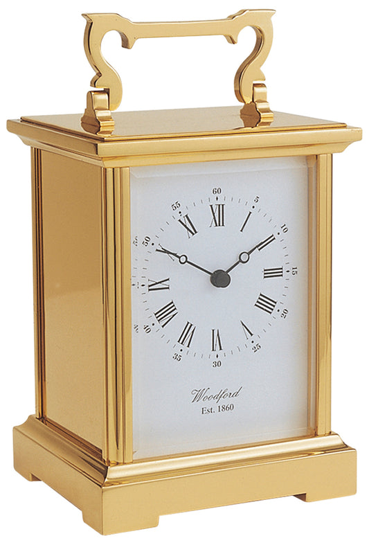 Woodford Brass Anglaise Grande Quartz Carriage Clock