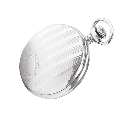 Woodford Arabic Dial Chrome Plated Quartz Full Hunter Pocket Watch