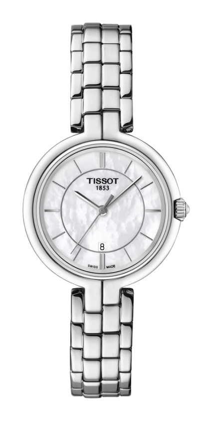 Tissot Flamingo Mother of Pearl Dial Stainless Steel Womens Quartz Watch T0942101111100