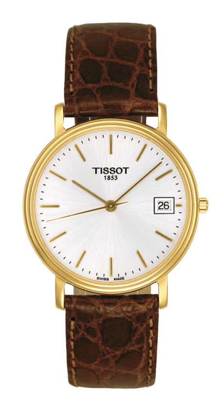 Tissot Desire Silver Dial PVD Gold Plated Mens Quartz T52541131