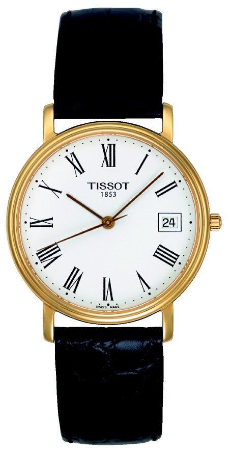 Tissot Desire White Dial PVD Gold Plated Mens Quartz T52542113