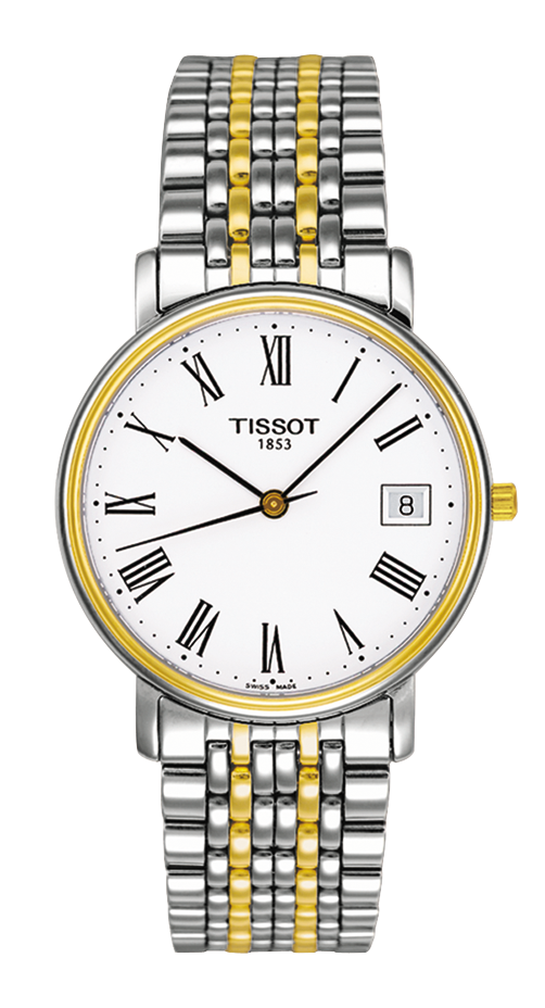 Tissot Desire White Dial Two Tone Mens Quartz Watch T52248113