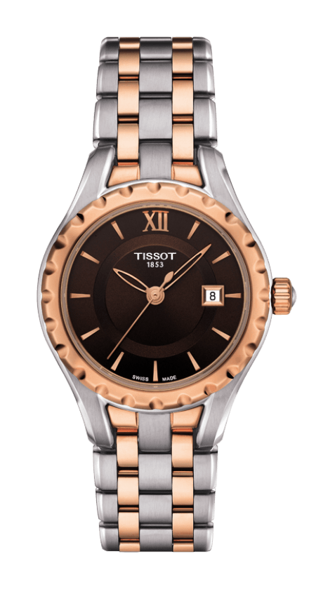 Tissot Lady Small Brown Dial Two Tone Womens Quartz Watch T0720102229800