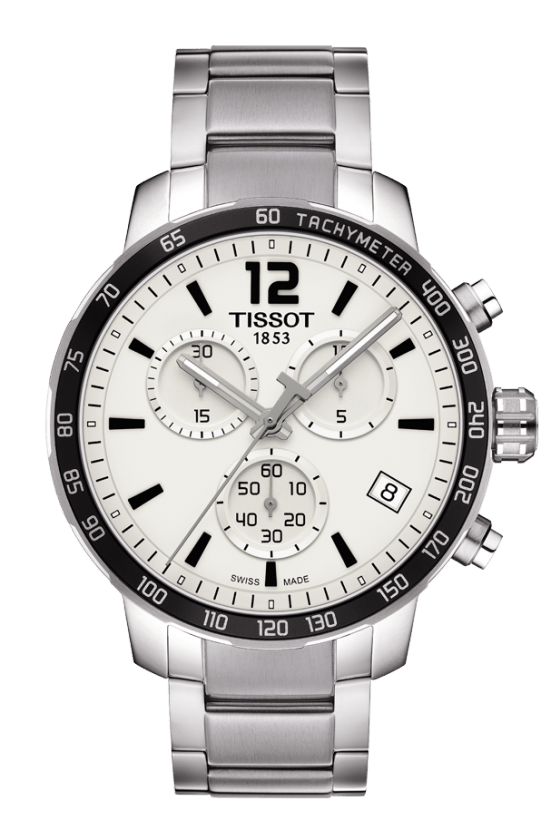 Tissot Quickster Silver Dial Stainless Steel Mens Quartz Chronograph Watch T0954171103700