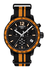 Tissot Quickster NATO Black Dial Black PVD Mens Quartz Chronograph Watch T0954173705700