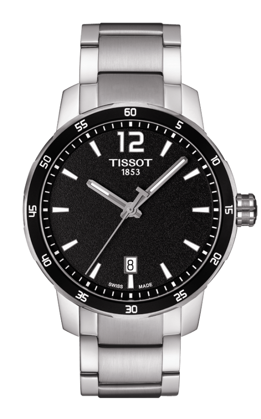 Tissot Quickster Gent Black Dial Stainless Steel Mens Quartz Watch T0954101105700