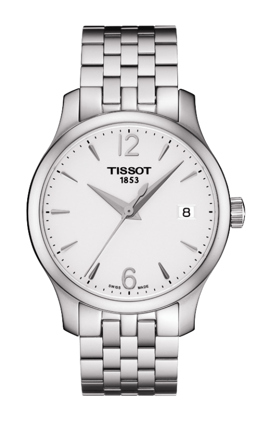 Tissot Tradition Lady Silver Dial Stainless Steel Womens Quartz Watch T0632101103700