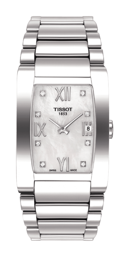 Tissot Generosi-T Mother of Pearl Diamond Set Dial Stainless Steel Womens Quartz Watch T0073091111600
