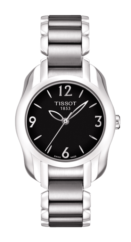 Tissot T-Wave Black Dial Stainless Steel Womens Quartz Watch T0232101105700