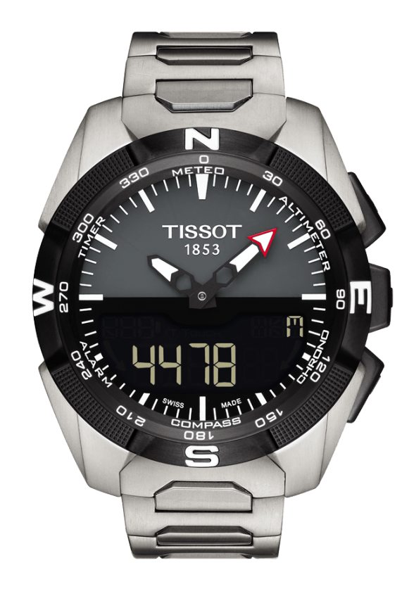 Tissot T-Touch Expert Solar Black Dial Titanium Tactile Multi-function Quartz Watch T0914204408100