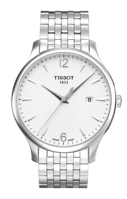 Tissot Tradition Silver Dial Stainless Steel Mens Quartz Watch T0636101103700