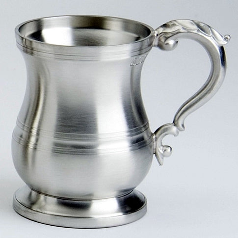 Pewter Satin/Brushed finish Georgian Style Pint Tankard 20oz / 568ml