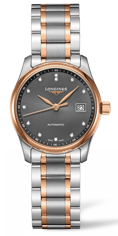 Longines Master Collection Anthracite Diamond Dot Dial Two Tone Womens Watch L22575077