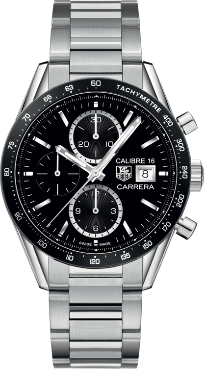 TAG Heuer Carrera Calibre 16 Automatic Chronograph Stainless Steel Mens Watch CV201AJ.BA0727