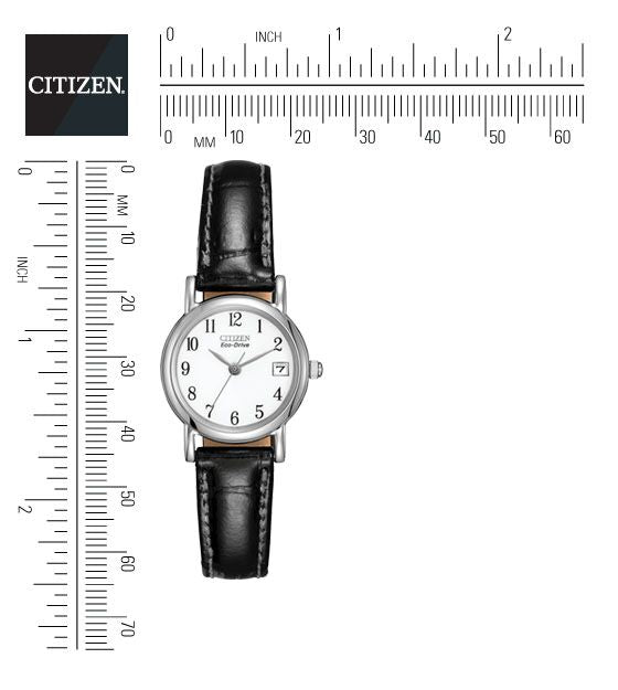 Citizen Eco-Drive White Dial Stainless Steel Womens Watch EW1270-06A