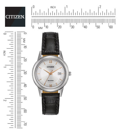 Citizen Eco-Drive Silver Dial Stainless Steel Womens Watch FE1086-04A