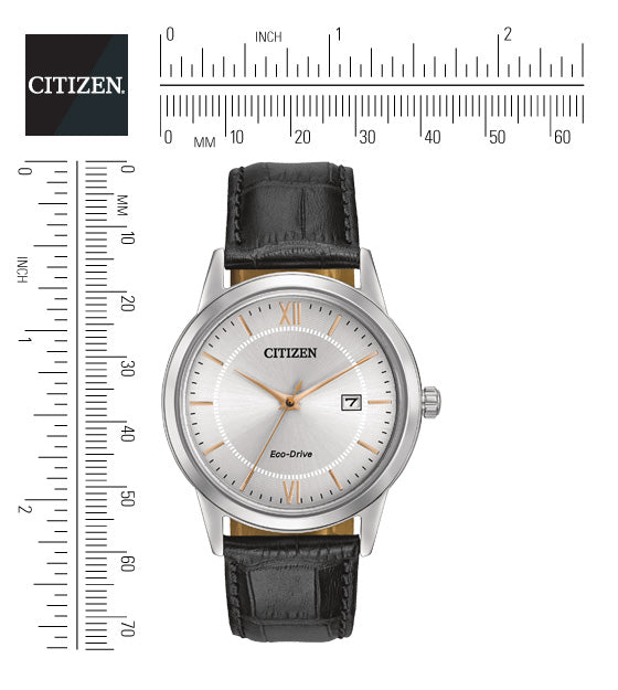 Citizen Eco-Drive Silver Dial Stainless Steel Mens Watch AW1236-03A