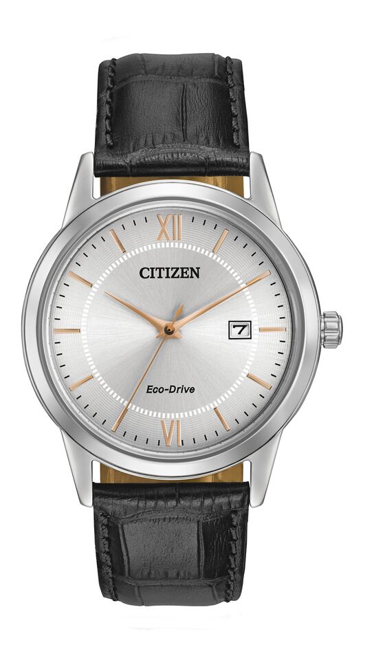 Citizen Eco-Drive Silver Dial Stainless Steel Mens Watch AW1236-03A