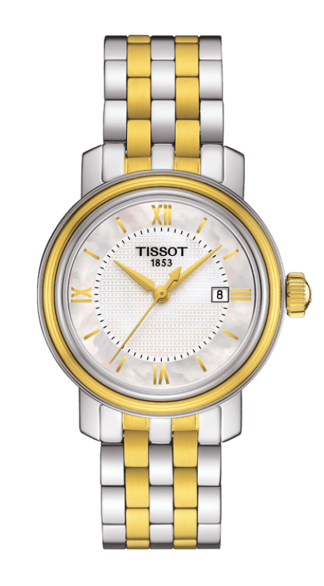 Tissot Bridgeport Mother of Pearl Dial Two Tone Womens Quartz Watch T0970102211800