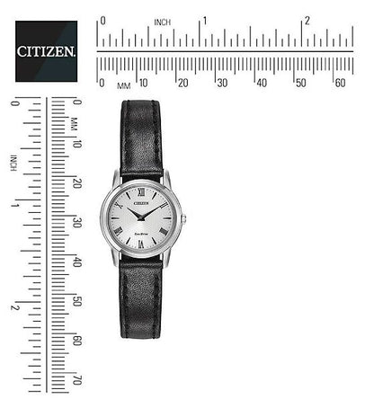 Citizen Eco-Drive Stiletto Silver Dial Stainless Steel Womens Watch EG3040-09A