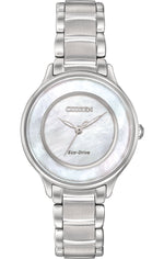 Citizen Eco-Drive Citizen L Circle of Time Mother of Pearl Dial Stainless Steel Watch EM0380-81D