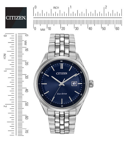 Citizen Eco-Drive Blue Dial Stainless Steel Mens Watch BM7251-53L