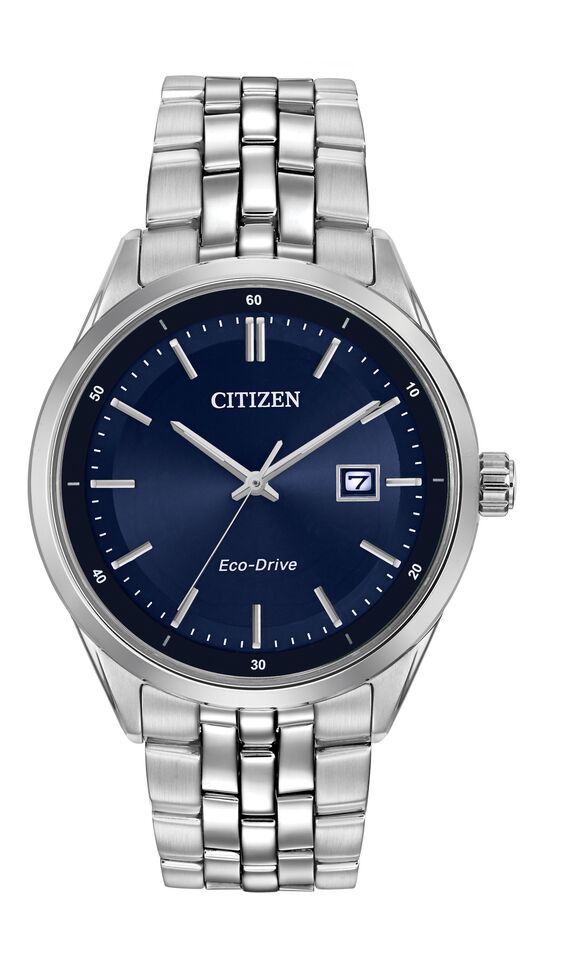Citizen Eco-Drive Blue Dial Stainless Steel Mens Watch BM7251-53L