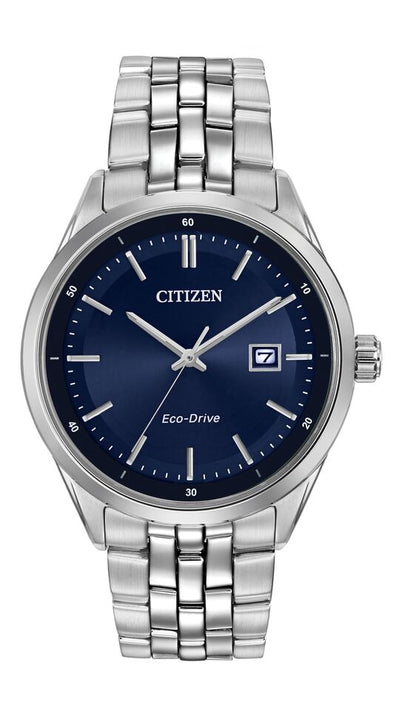 Citizen Eco-Drive Blue Dial Stainless Steel Mens Watch BM7251-53L
