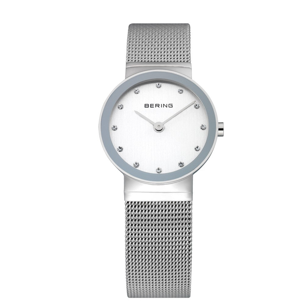 Bering Classic Collection Silver Dial Stainless Steel Womens Quartz Watch 10126-000