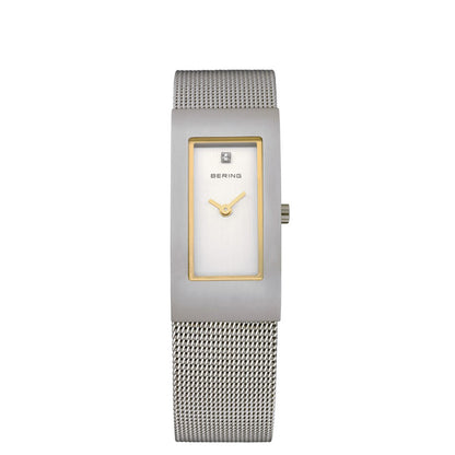 Bering Classic Collection Silver Dial Two Tone Womens Quartz Watch 10817-004