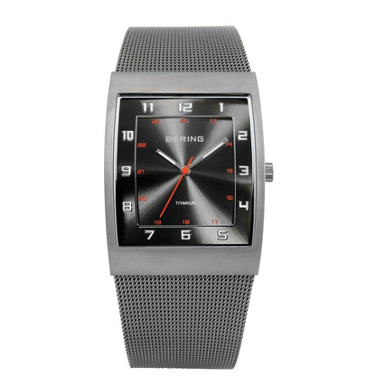Bering Titanium Collection Black Dial Mens Quartz Watch 11233-077
