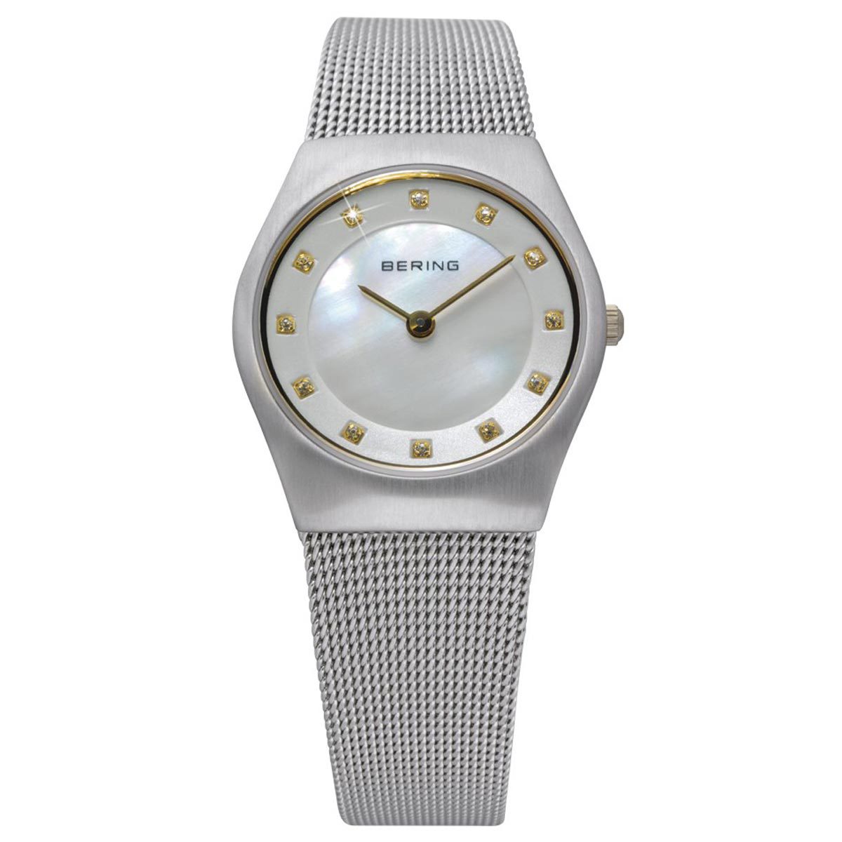 Bering Classic Collection Mother of Pearl Dial Two Tone Womens Quartz Watch 11927-004