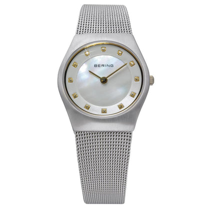Bering Classic Collection Mother of Pearl Dial Two Tone Womens Quartz Watch 11927-004