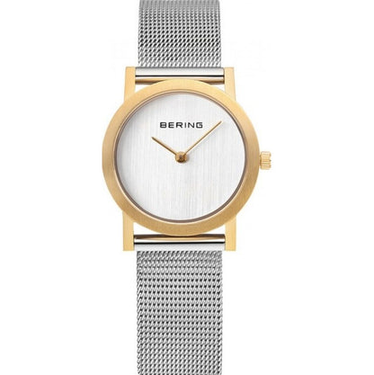 Bering Classic Collection Silver Dial Two Tone Womens Quartz Watch 13427-010