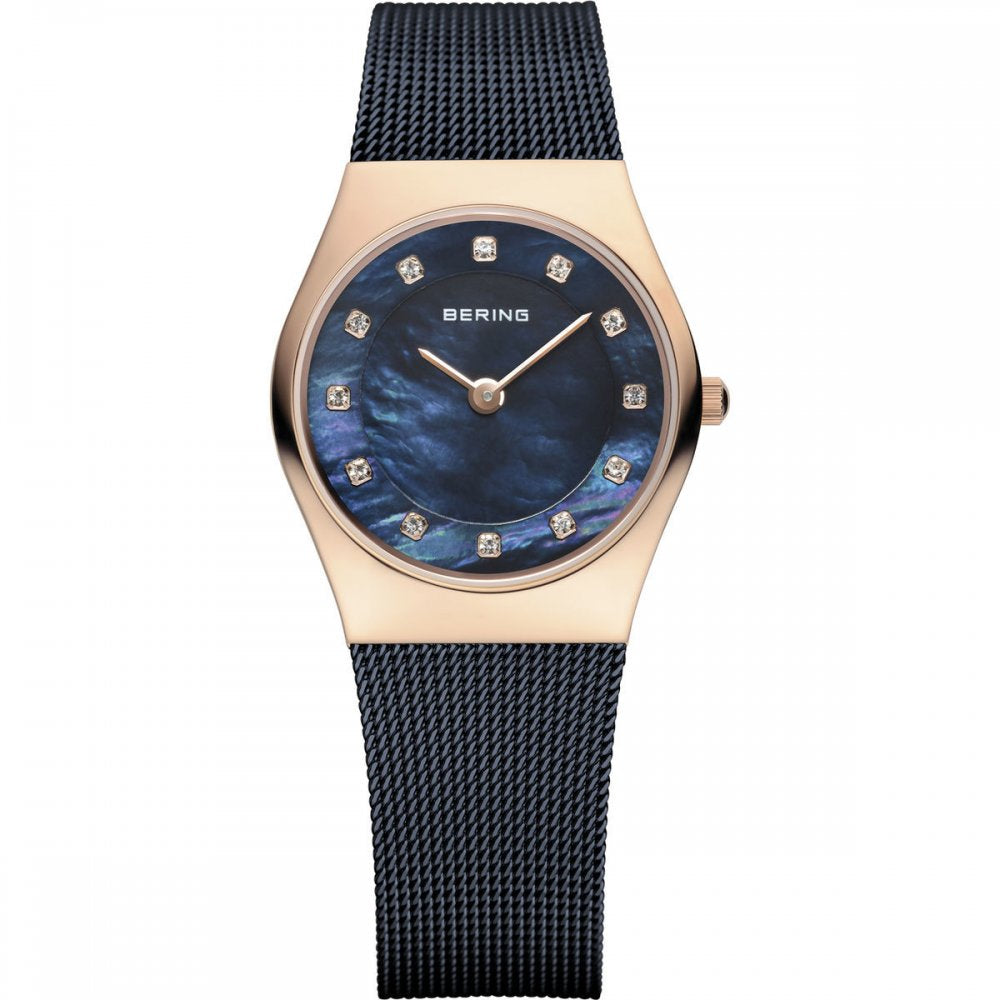 Bering Classic Collection Mother of Pearl Dial Rose Gold Plated Womens Quartz Watch 11927-367