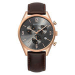 Bering Classic Collection  Rose Gold Plated Mens Quartz Chronograph Watch 10542-562