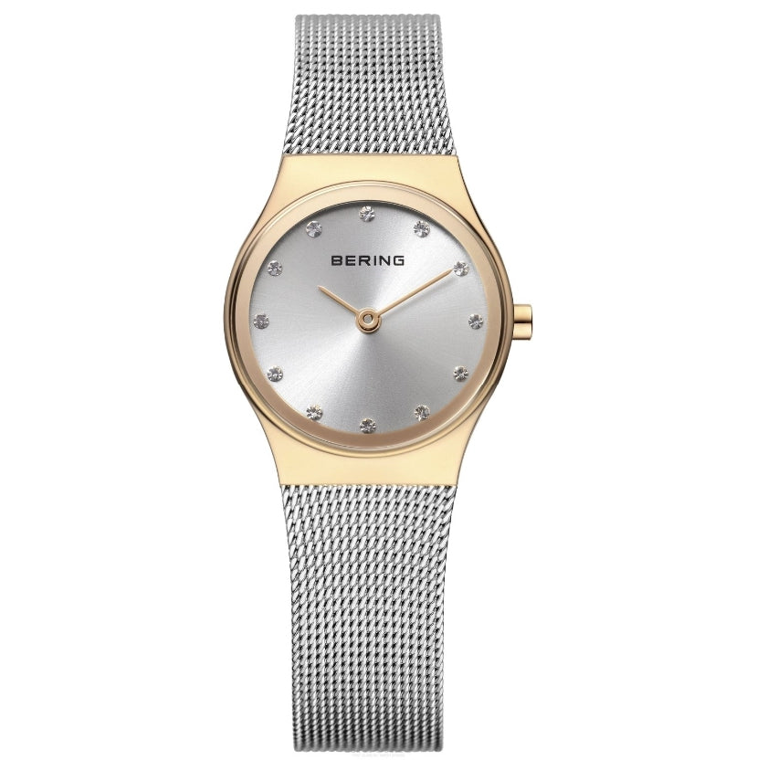 Bering Classic Collection Silver Dial Two Tone Womens Quartz Watch 12924-001