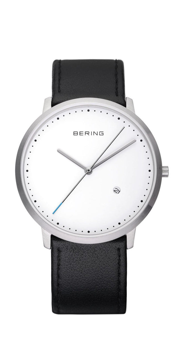 Bering Classic Collection White Dial Stainless Steel Mens Quartz Watch 11139-404